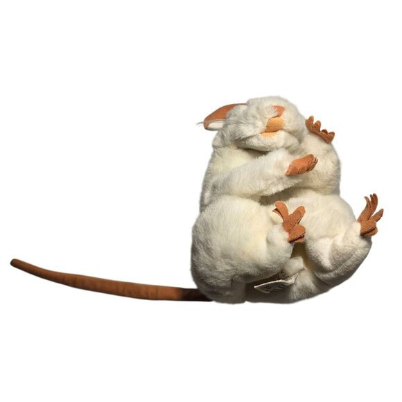 White Folkmanis Mouse Hand Puppet folktails plush rat rodent stuffed animal - Picture 1 of 6